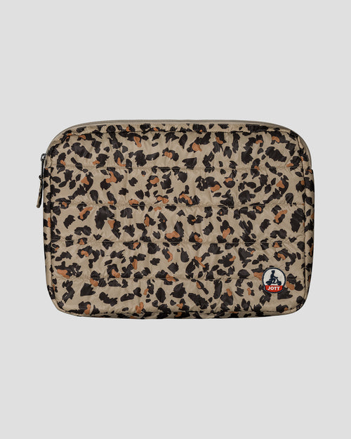 Laptop Case Leopard beige Hateya print - JOTT UK - 2