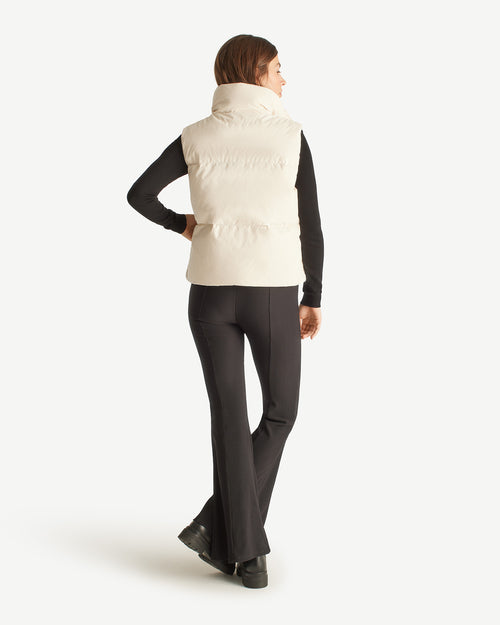 Shangai cropped puffer-style sleeveless down jacket Ivory - JOTT UK - 4