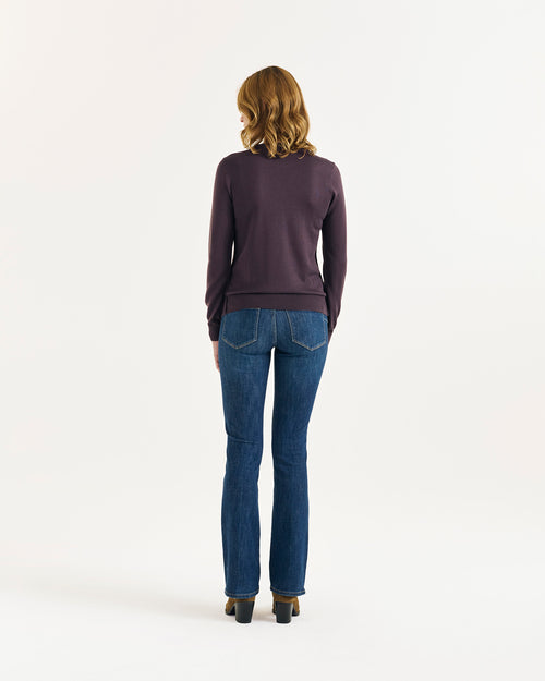 Esther round-neck knit jumper Fig - JOTT UK - 4
