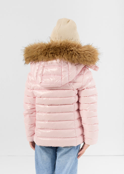 Down jacket Great cold Petal pink Olympe lacquered - JOTT UK - 4