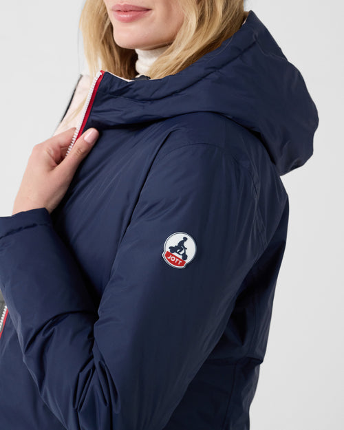 Reversible jacket Navy/petal pink Bergame - JOTT UK - 5