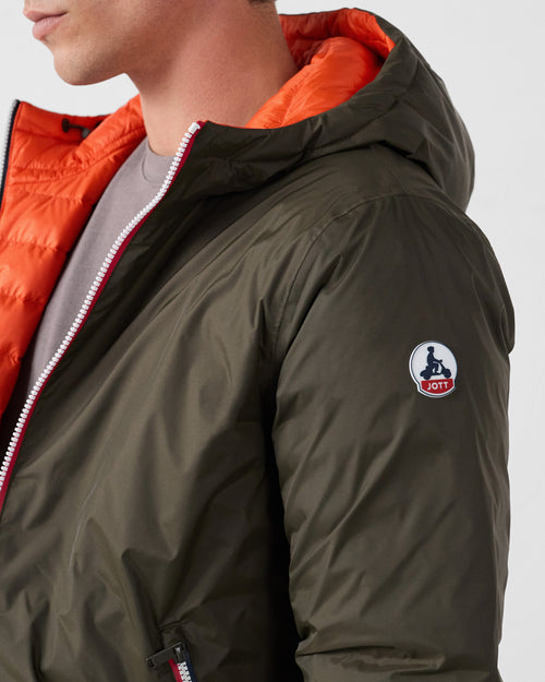 Reversible jacket Army/fire red Brummen - JOTT UK - 4