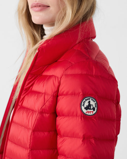 Light down jacket Carmine red Cha - JOTT UK - 5