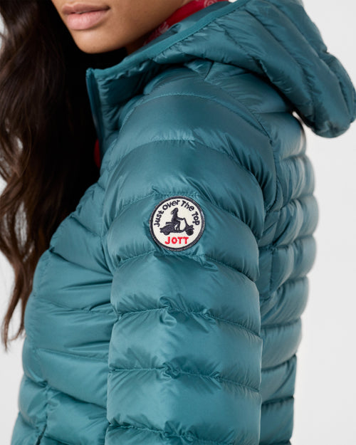 Lightweight hooded down jacket deep Lake Cloe - JOTT UK - 5