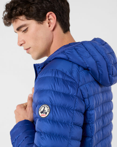 Lightweight Hooded Down Jacket Cobalt Blue Nico - JOTT UK - 5
