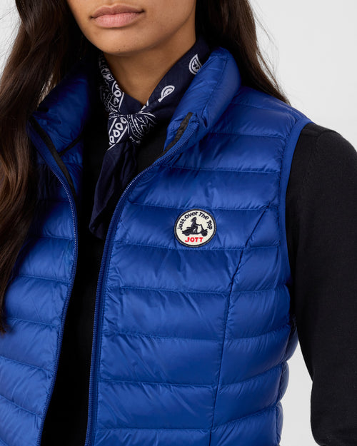 Lightweight Sleeveless Down Jacket Cobalt Blue Seda - JOTT UK - 5