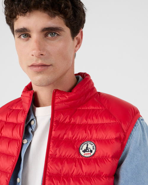 Sleeveless down jacket Carmine red Tom - JOTT UK - 5