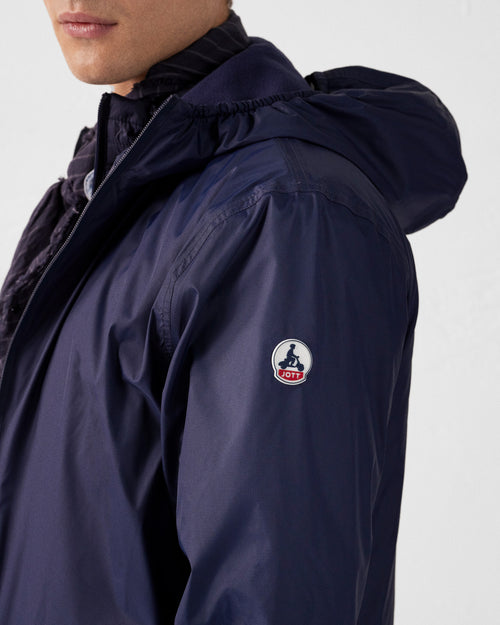 Oban Polar fleece-lined long waterproof jacket Navy - JOTT UK - 5