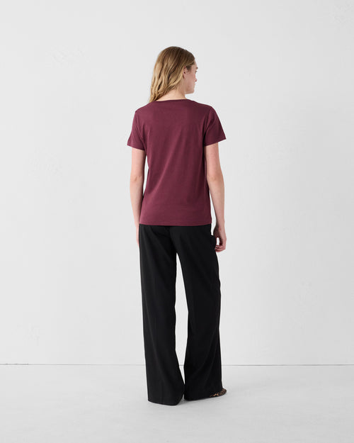Round-neck Tshirt Black cherry Lucia - JOTT UK - 3