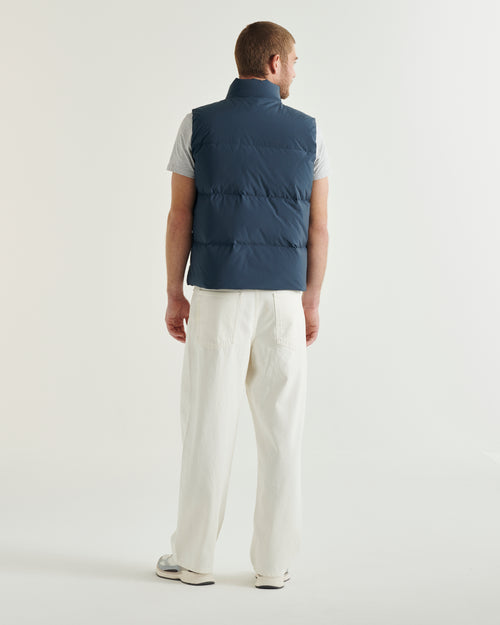Nagano mixed puffer-style winter gilet Navy - JOTT UK - 4