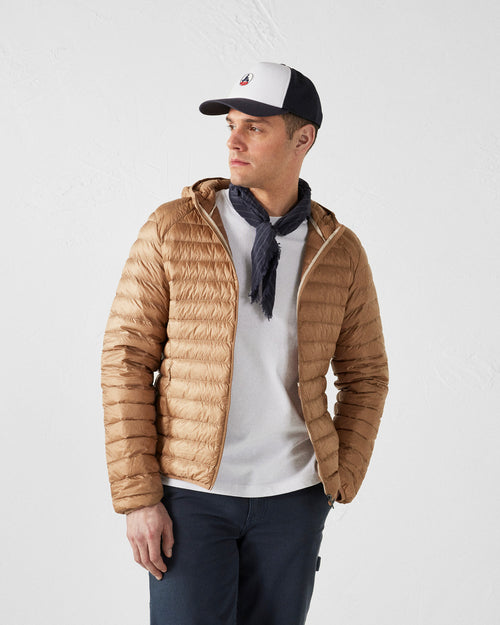 Tawny brown Lightweight down jacket Nico - JOTT UK - 3