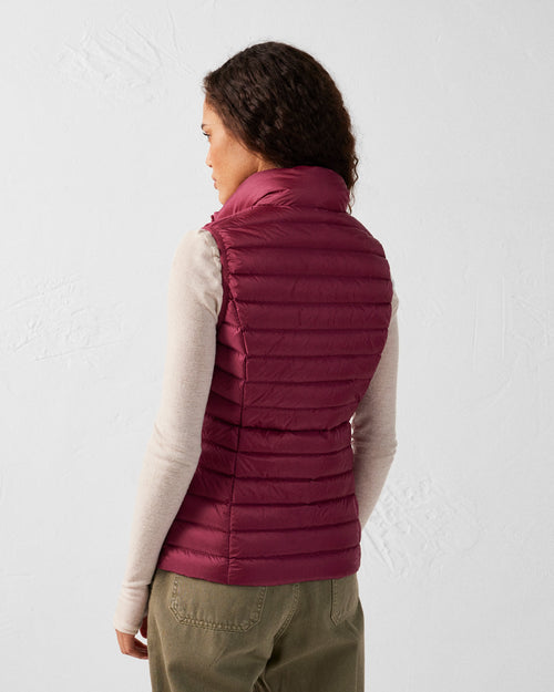 Light sleeveless down jacket Red plum Seda - JOTT UK - 4