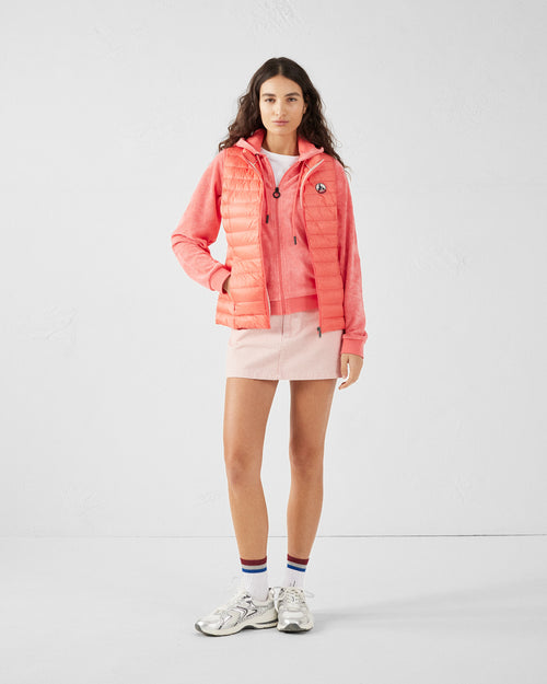 Sunset coral towelling zip jacket Anemone - JOTT UK - 3