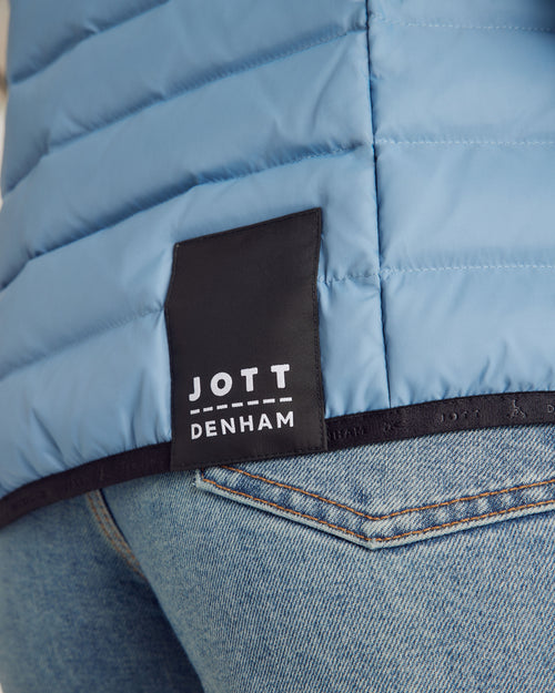 Flight WNW JOTT x DENHAM lightweight down jacket with denim details Washed blue - JOTT UK - 3