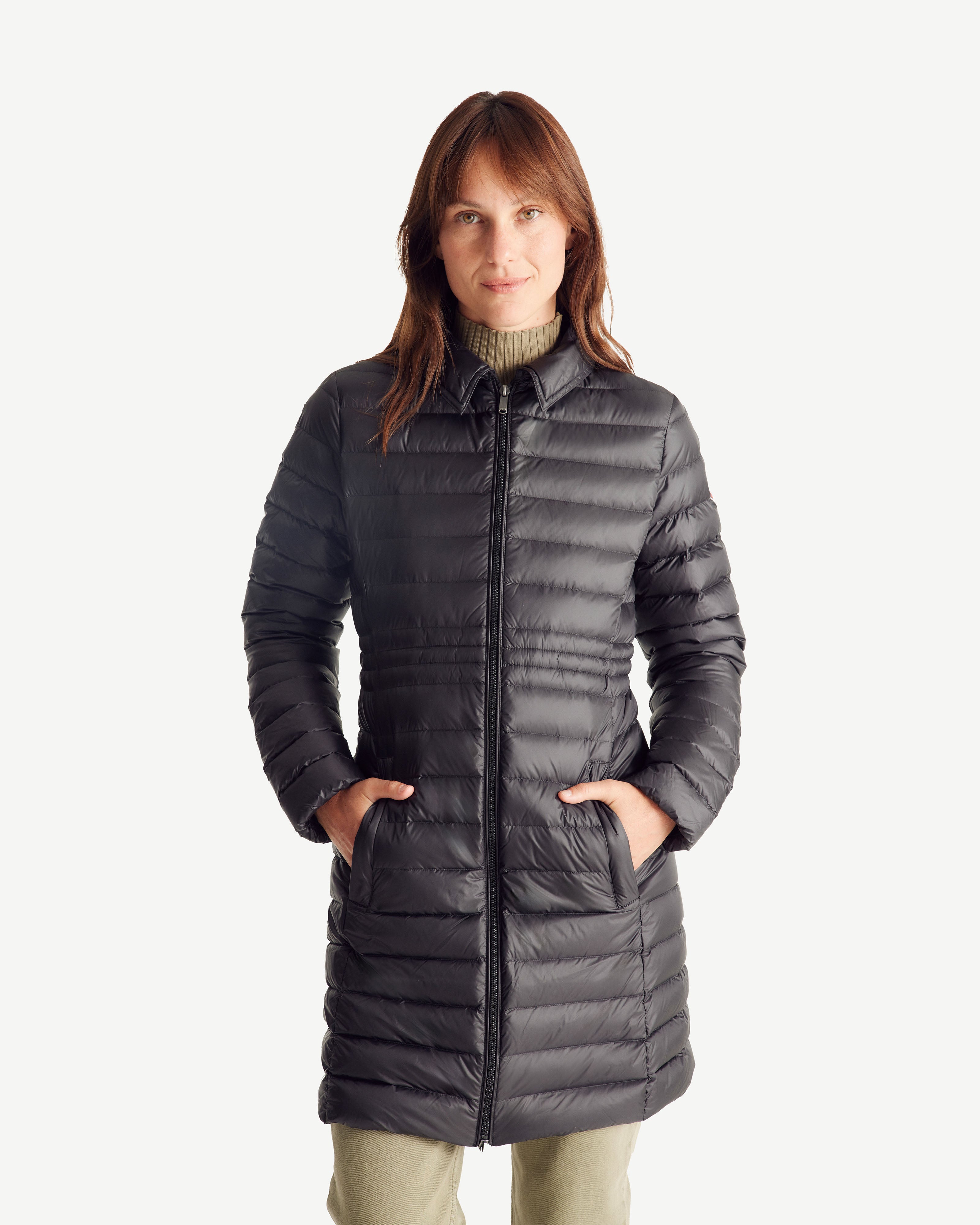 【JOTT LADY'S JACKET VERO｜J999 BLACK】 Black Vero long hooded puffer jacket – JOTT UK