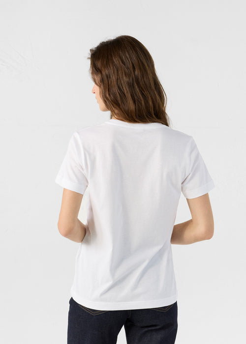 T-shirt col V White Sofy - JOTT UK - 4
