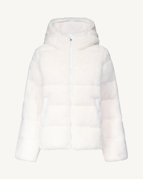 Mona faux fur down jacket White - JOTT UK - 2