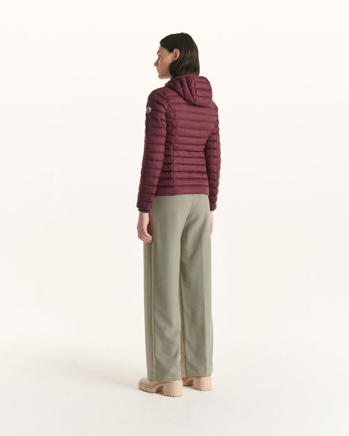 Lightweight hooded down jacket Aubergine Cloe - JOTT UK - 4