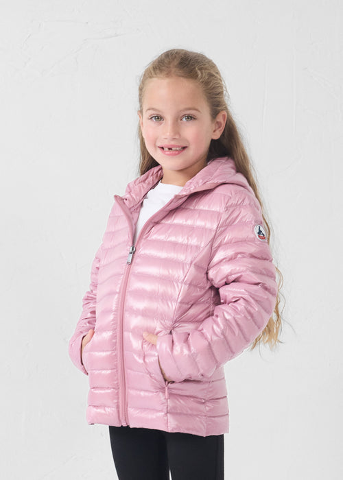 Light hooded jacket Shiny antique pink Carla - JOTT UK - 3