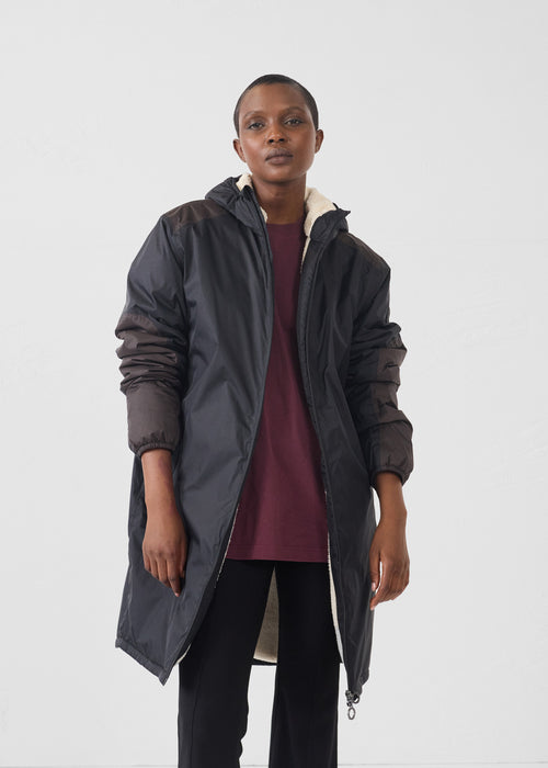 Raincoat Long Black Hallin Sherpa - JOTT UK - 2