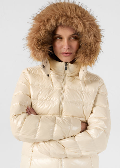 Grand Froid Perle Natural lacquered mid-length jacket - JOTT UK - 5