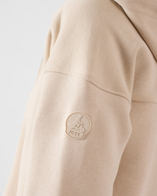 LEDA brushed fleece zipped jacket Bleached sand - JOTT UK - 5