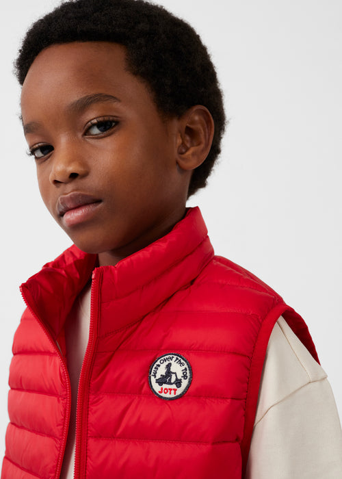 Sleeveless down jacket Carmine red Zoe - JOTT UK - 5