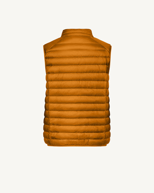 Burnt orange Tom sleeveless puffer jacket - JOTT UK - 2