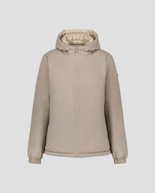 Bangkok 2.0 Ultralight reversible hooded winter jacket Beige/Bleached sand - JOTT UK - 2