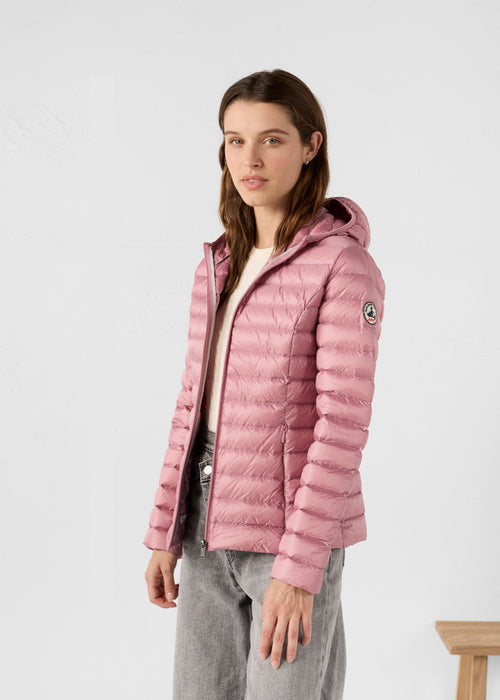 Lightweight hooded down jacket Antique Pink Cloe - JOTT UK - 3