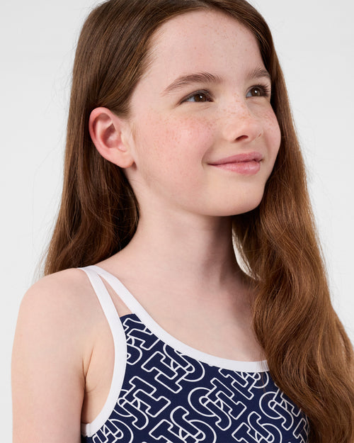 Mono navy swimsuit Milla monogram - JOTT UK - 5
