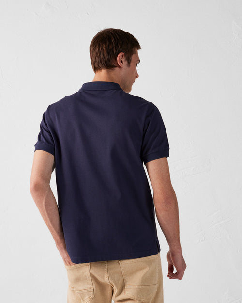 Alvaro cotton polo shirt Navy - JOTT UK - 4