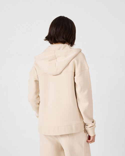 LEDA brushed fleece zipped jacket Bleached sand - JOTT UK - 4