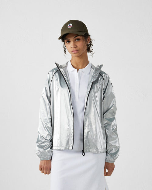 Silver Izumi Metallic Windbreaker - JOTT UK - 3
