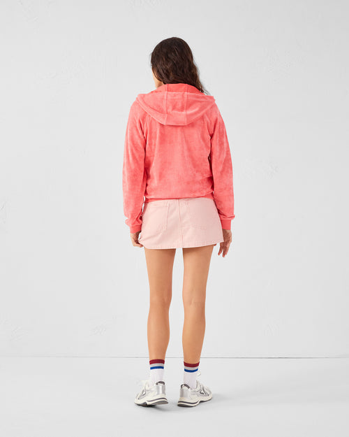 Sunset coral towelling zip jacket Anemone - JOTT UK - 4