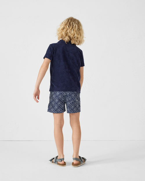 Terry Navy Towelling polo shirt - JOTT UK - 4