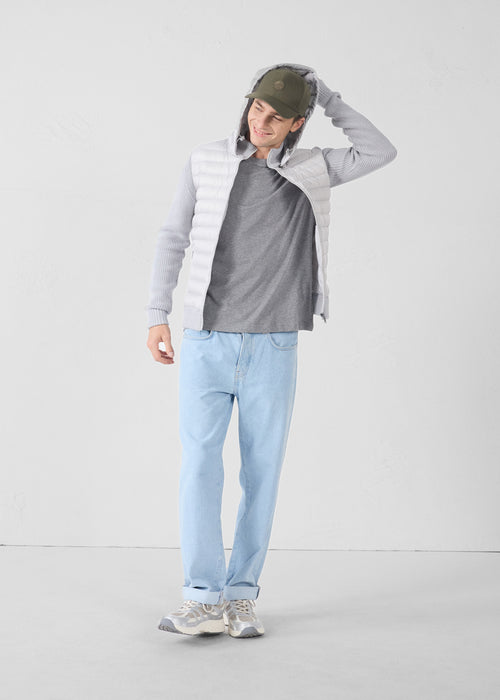 Round-neck Tshirt Dark mottled Gray Petro - JOTT UK - 3