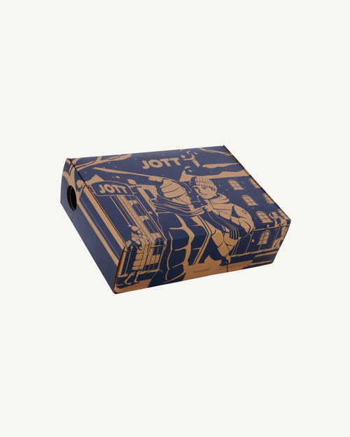 Navy Snow beanie and scarf set - JOTT UK - 2