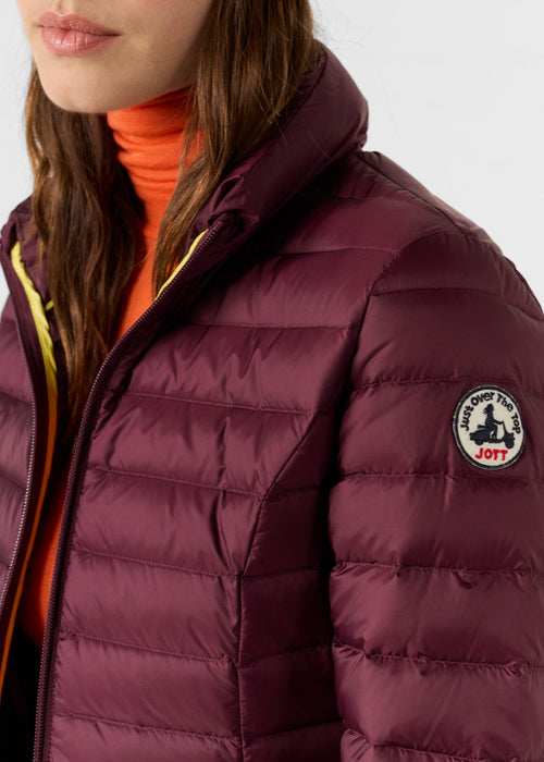 Light down jacket Black cherry Cha - JOTT UK - 5