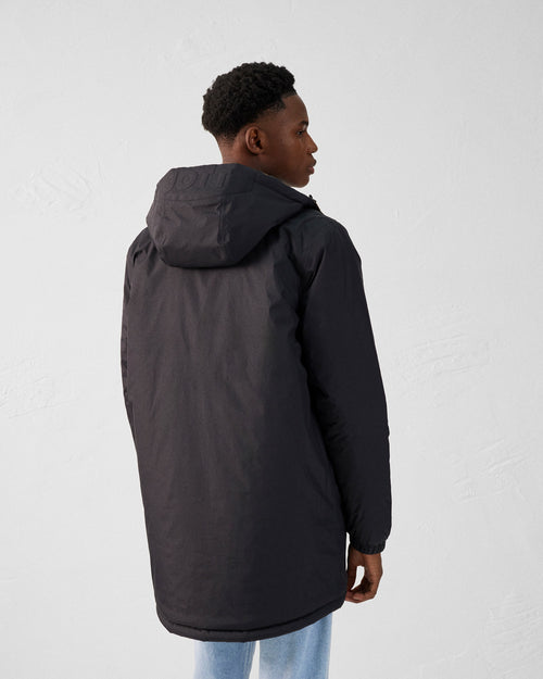 Black/Tawny brown Reversible ultralight long jacket Morrison - JOTT UK - 3