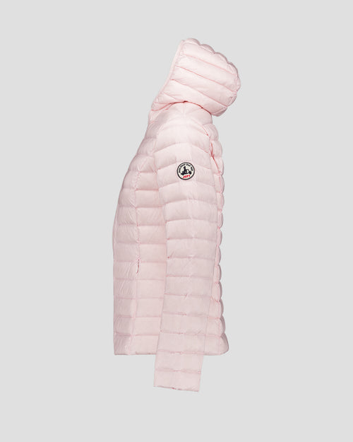 Lightweight hooded down Jacket Pink petal Cloe