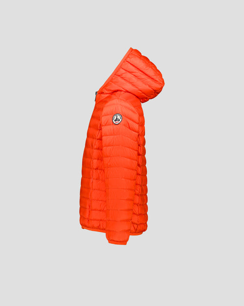 Light hooded down jacket Fire red Hugo