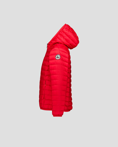 Light hooded down jacket Carmine red Hugo