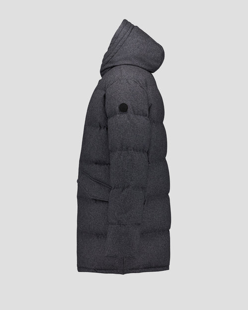 Mid-length puffer jacket in Dark melange grey Scotty - JOTT UK - 2