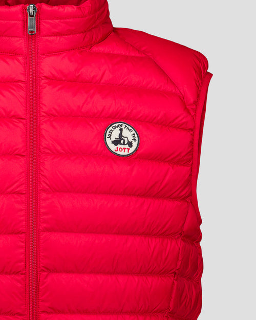 Sleeveless down jacket Carmine red Tom