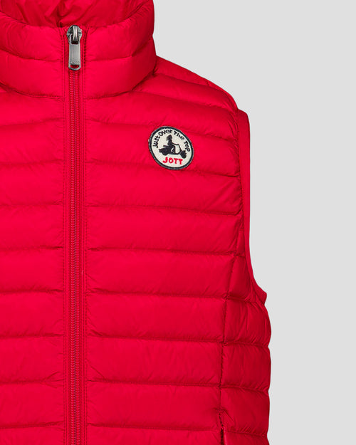Sleeveless down jacket Carmine red Zoe