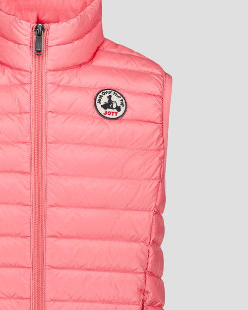 Sleeveless down jacket Vibrant fuchsia Zoe