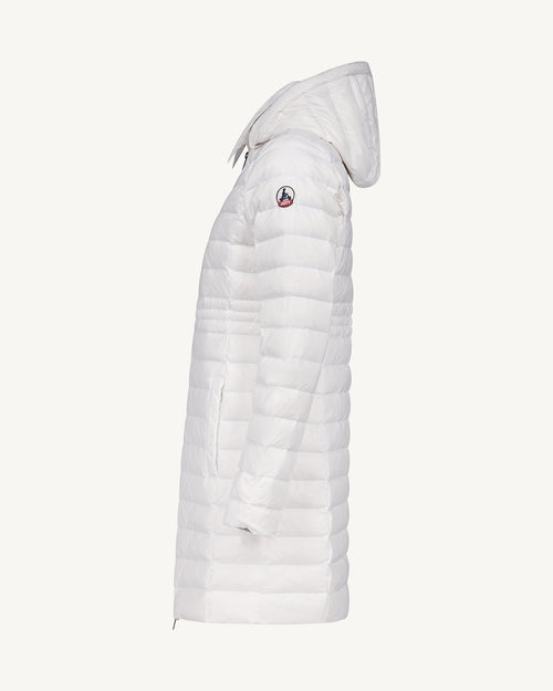 White Vero long hooded puffer jacket - JOTT UK - 5
