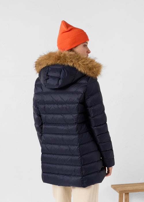 Perle Extreme Cold mid-length down jacket Navy - JOTT UK - 3