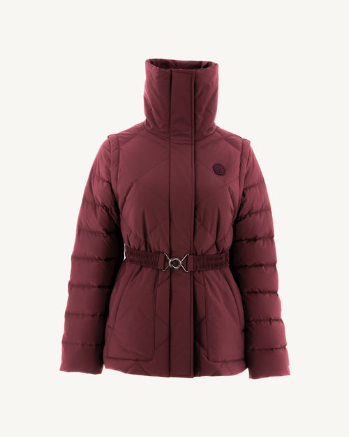Aubergine Anita removable sleeves puffer jacket - JOTT UK - 2